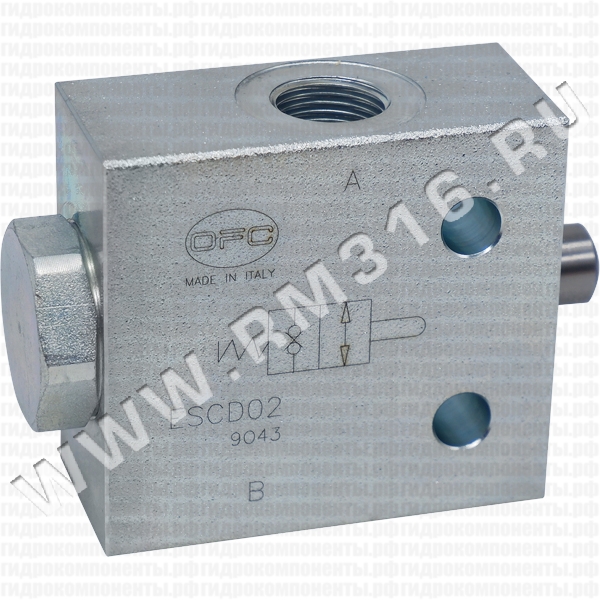 ESCD02 Клапан ограничения перемещения - концевой гидроклапан (сталь), нормально закрытый, 3/8" BSP, 30 л/мин, 350 бар